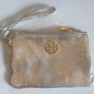 Tory Burch Metallic Wristlet